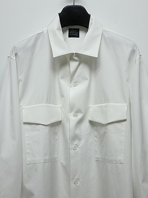 Yohji Yamamoto���襦����ޥ��/SUIT BROAD U-CDH OPEN COLLAR SHIRT/WHT.
