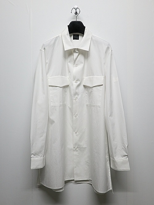 Yohji Yamamoto���襦����ޥ��/SUIT BROAD U-CDH OPEN COLLAR SHIRT/WHT.
