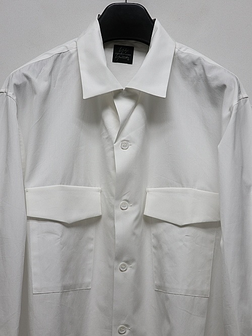 Yohji Yamamoto襦ޥ/SUIT BROAD U-CDH OPEN COLLAR SHIRT/WHT