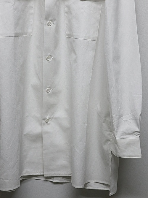 Yohji Yamamoto襦ޥ/SUIT BROAD U-CDH OPEN COLLAR SHIRT/WHT