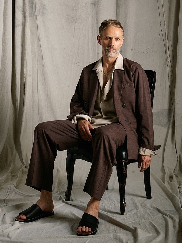 (ͽ���ʡ�3��4������ͽ��/wjk�����֥른��������/viscose linen semi-wide slacks/brown