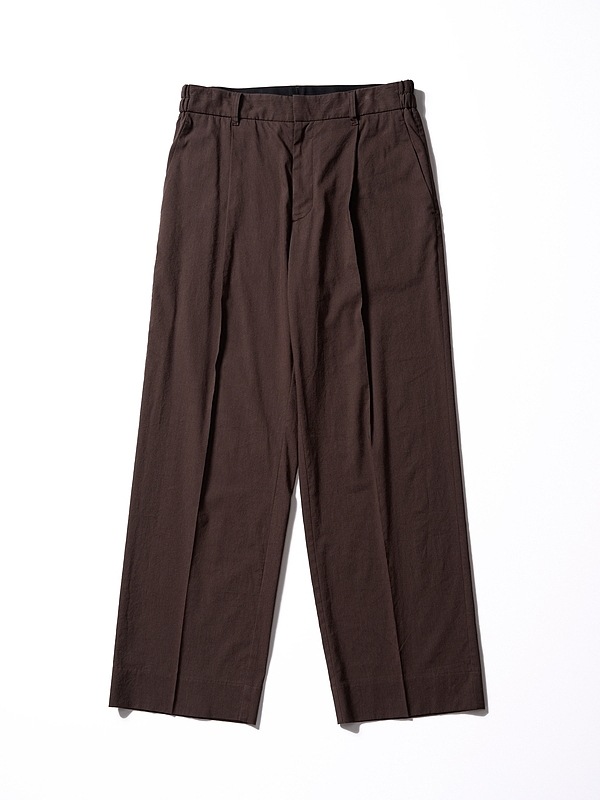 (ͽ���ʡ�3��4������ͽ��/wjk�����֥른��������/viscose linen semi-wide slacks/brown