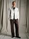 (ͽ���ʡ�3��4������ͽ��/wjk�����֥른��������/viscose linen semi-wide slacks/brown