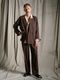 (ͽ���ʡ�3��4������ͽ��/wjk�����֥른��������/viscose linen semi-wide slacks/brown