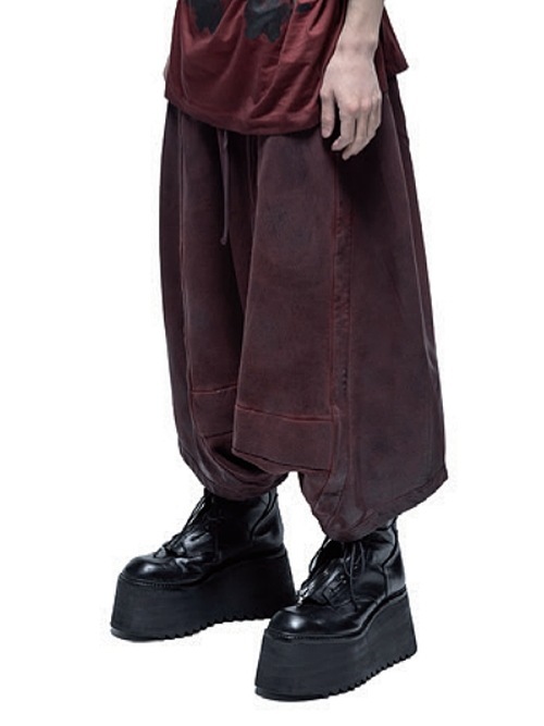 JULIUSꥦ/COTTON SWEAT TROUSERS27/BLACK