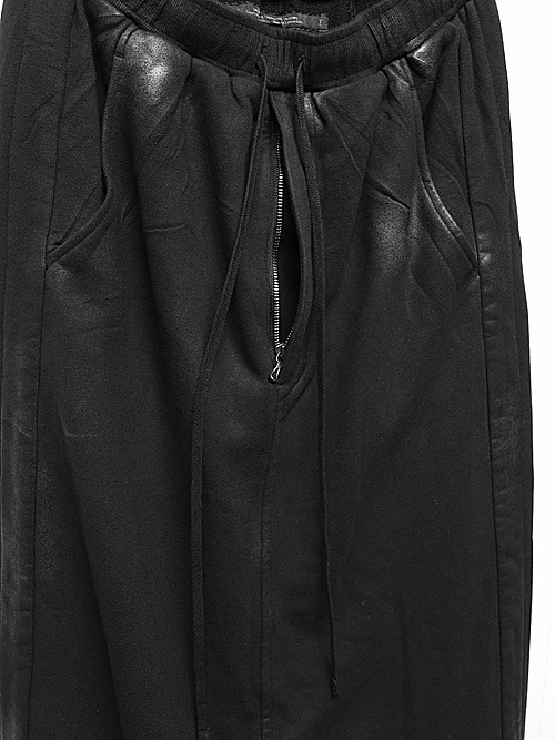 JULIUSꥦ/COTTON SWEAT TROUSERS27/BLACK