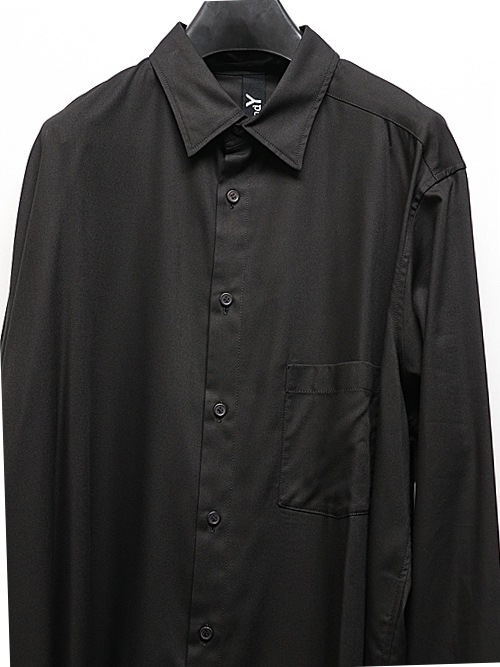 Ground Y�����饦��ɥ磻/TR VIYELLA CAPE DOCKING SHIRT/BLACK