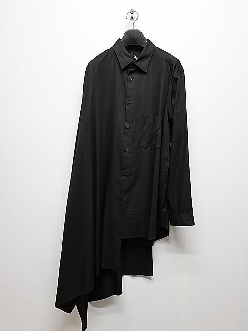 Ground Y�����饦��ɥ磻/TR VIYELLA CAPE DOCKING SHIRT/BLACK