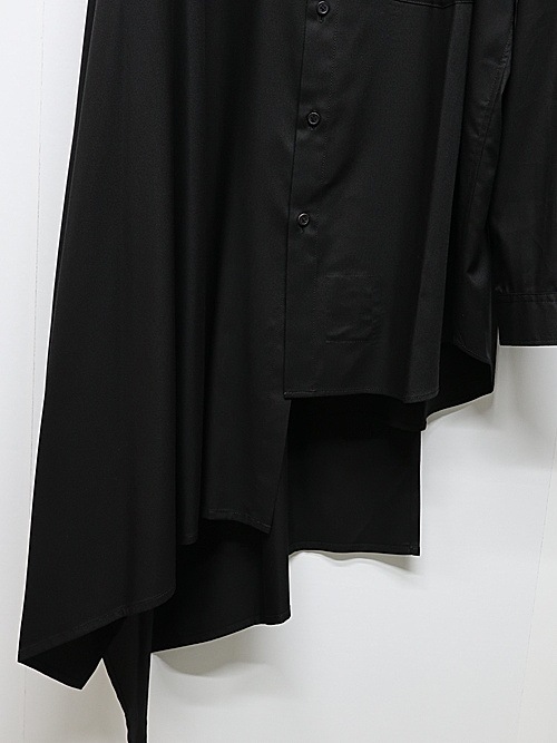 Ground Y�����饦��ɥ磻/TR VIYELLA CAPE DOCKING SHIRT/BLACK
