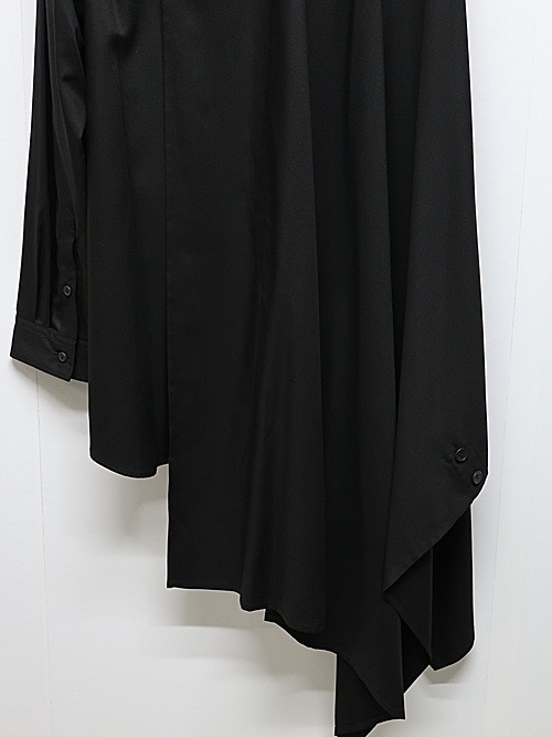 Ground Y�����饦��ɥ磻/TR VIYELLA CAPE DOCKING SHIRT/BLACK