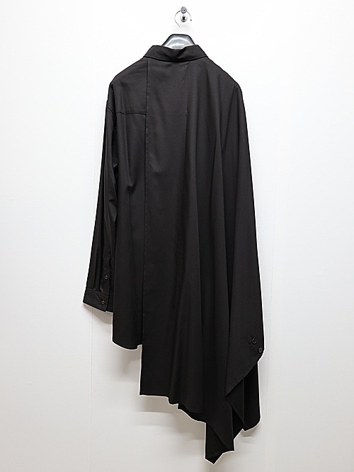 Ground Y�����饦��ɥ磻/TR VIYELLA CAPE DOCKING SHIRT/BLACK