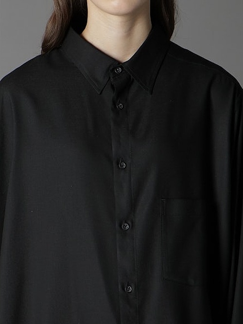 Ground Y�����饦��ɥ磻/TR VIYELLA CAPE DOCKING SHIRT/BLACK