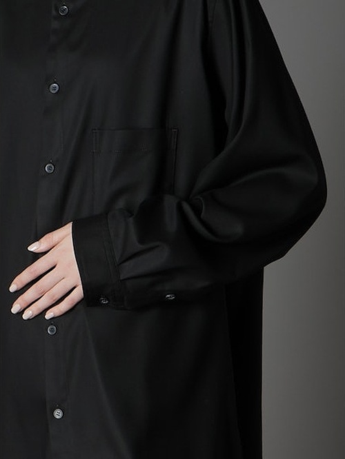 Ground Y�����饦��ɥ磻/TR VIYELLA CAPE DOCKING SHIRT/BLACK