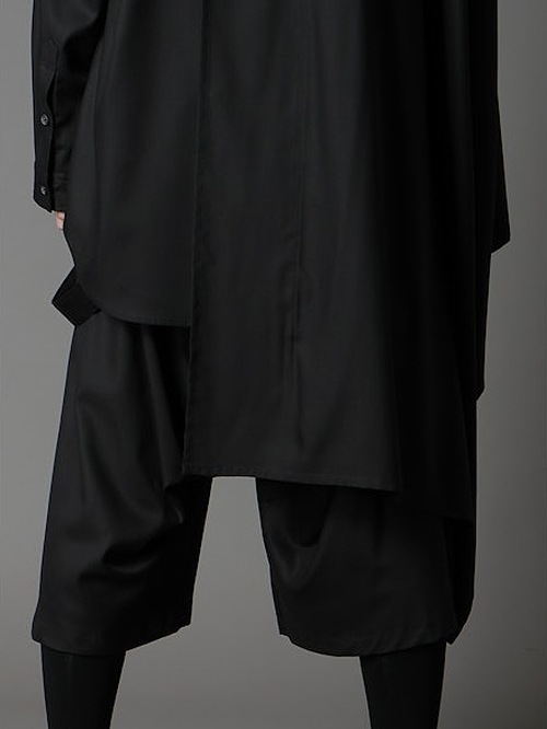 Ground Y�����饦��ɥ磻/TR VIYELLA CAPE DOCKING SHIRT/BLACK