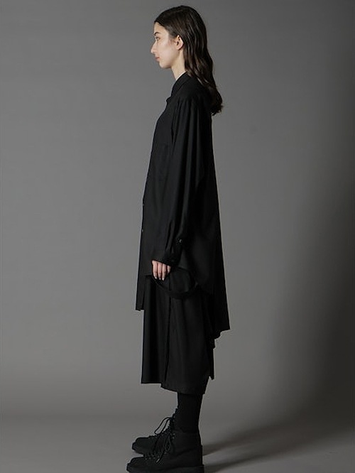 Ground Y�����饦��ɥ磻/TR VIYELLA CAPE DOCKING SHIRT/BLACK