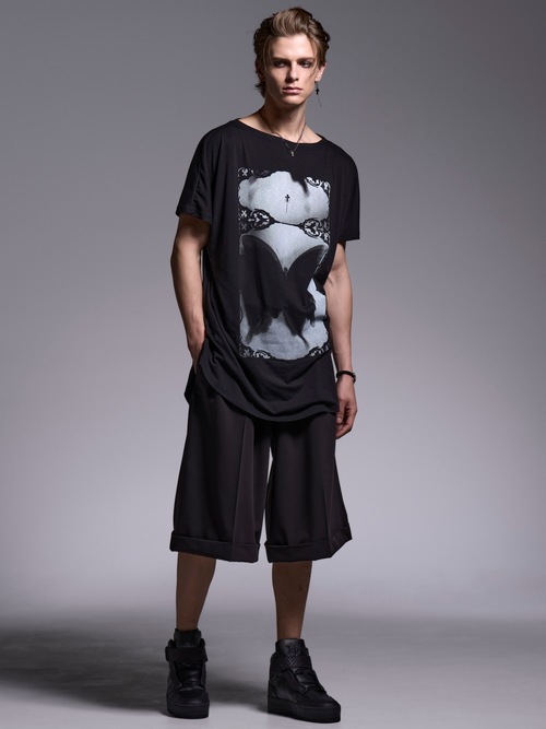 (ͽ���ʡ�4��5������ͽ��/kiryuyrik������奦����奦/BEATENJIKU French Sleeve-T/Black