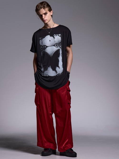 (ͽ���ʡ�4��5������ͽ��/kiryuyrik������奦����奦/BEATENJIKU French Sleeve-T/Black