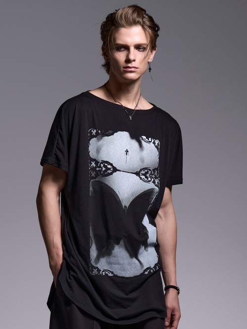 (ͽ���ʡ�4��5������ͽ��/kiryuyrik������奦����奦/BEATENJIKU French Sleeve-T/Black