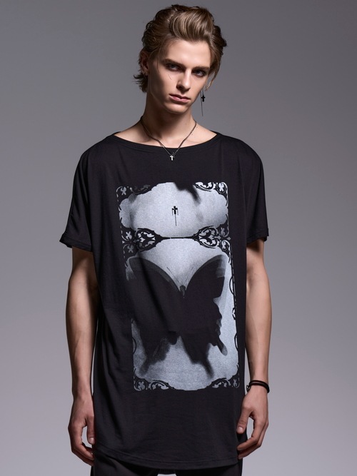 (ͽ���ʡ�4��5������ͽ��/kiryuyrik������奦����奦/BEATENJIKU French Sleeve-T/Black