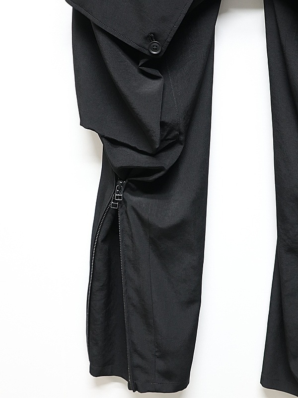 �㴰���Ground Y�����饦��ɥ磻/TA/PE CREPE DE CHINE ZIPPER JODHPURS CARGO PANTS/BLACK