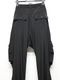 �㴰���Ground Y�����饦��ɥ磻/TA/PE CREPE DE CHINE ZIPPER JODHPURS CARGO PANTS/BLACK