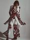 (ͽ���ʡ�9������10������ͽ��/kiryuyrik������奦����奦/Goth Flora Suede Satin Wide Tuck Slacks/White