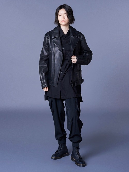 Ground Y�����饦��ɥ磻/Lamb vegetable W�饤������JKT/�֥�å�.