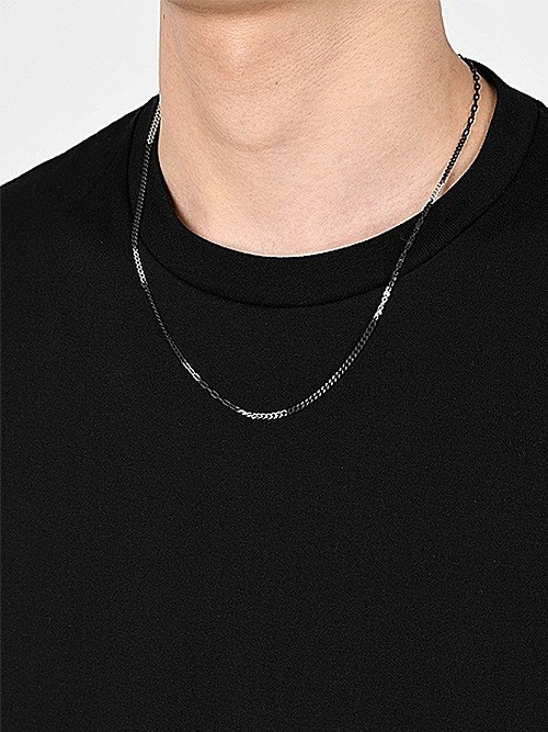 LAD MUSICIANå ߥ塼/COMBI NECKLACE/BLACKSLIVER