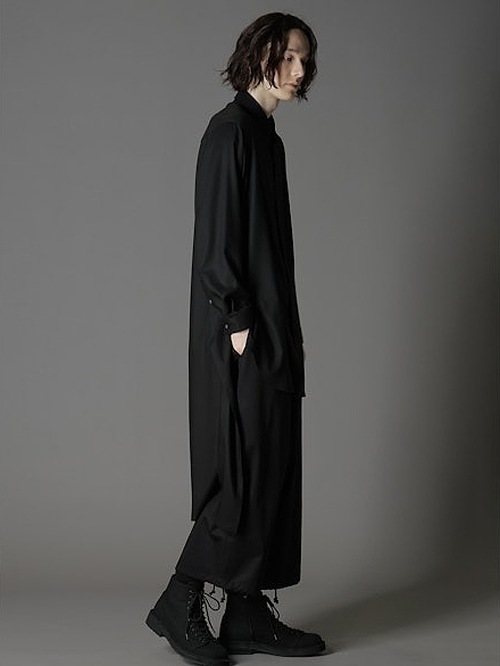 Ground Y饦ɥ磻/TR VIYELLA BACK LONG SHIRT/BLACK