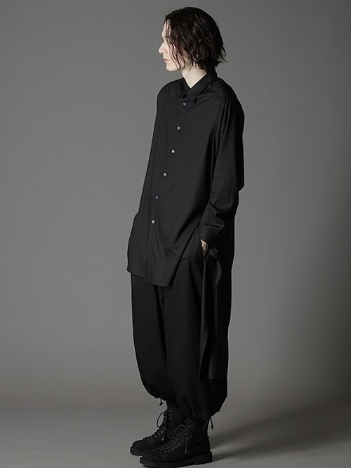 Ground Y饦ɥ磻/TR VIYELLA BACK LONG SHIRT/BLACK
