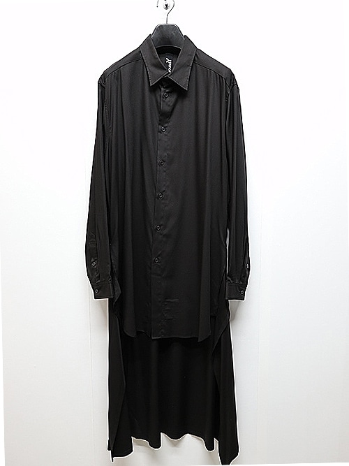 Ground Y饦ɥ磻/TR VIYELLA BACK LONG SHIRT/BLACK