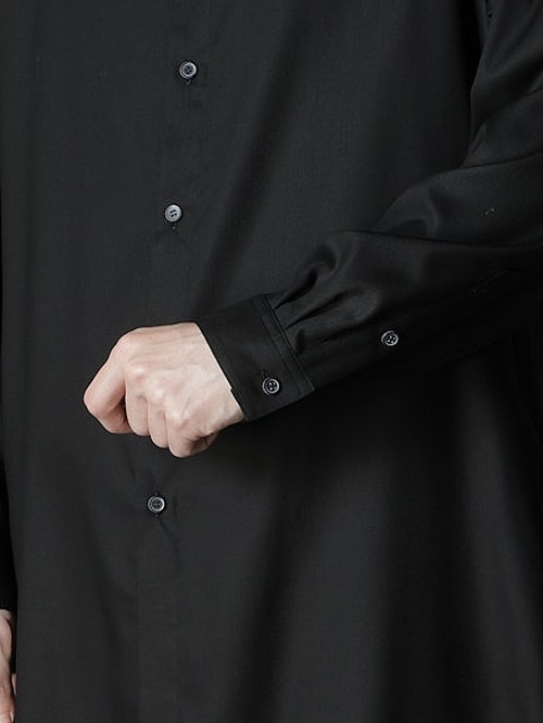 Ground Y饦ɥ磻/TR VIYELLA BACK LONG SHIRT/BLACK