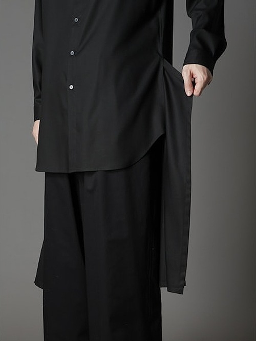 Ground Y饦ɥ磻/TR VIYELLA BACK LONG SHIRT/BLACK
