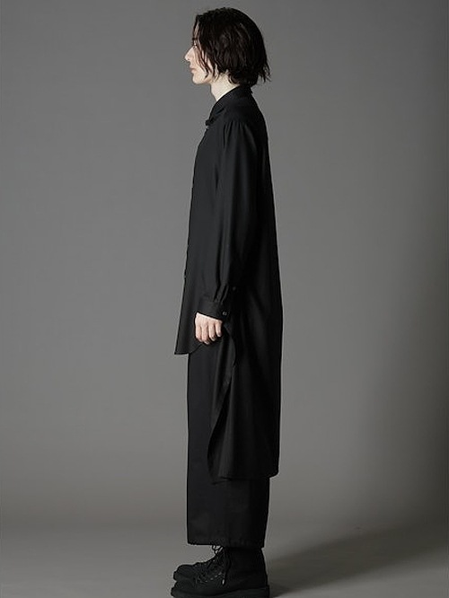 Ground Y饦ɥ磻/TR VIYELLA BACK LONG SHIRT/BLACK