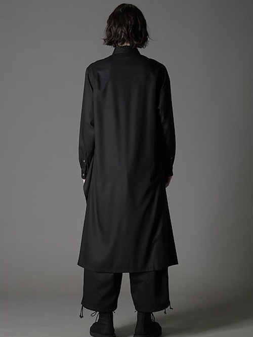 Ground Y饦ɥ磻/TR VIYELLA BACK LONG SHIRT/BLACK
