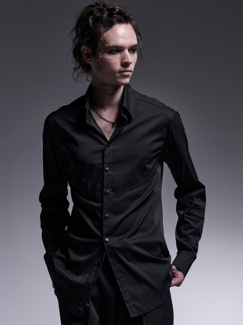 SALE30%OFF/kiryuyrik������奦����奦/Silky Loan Side Rib Shirt/Black.