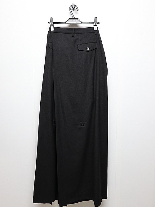 JULIUSꥦ/WOOL/VISCOSE CREPE TROUSERS4/BLACK