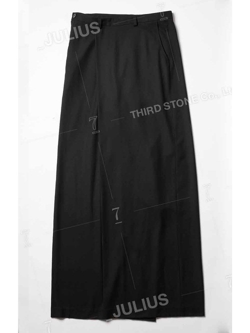 (ͽ)89ͽ/JULIUSꥦ/WOOL/VISCOSE CREPE TROUSERS4/BLACK