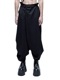 (ͽ)89ͽ/JULIUSꥦ/WOOL/VISCOSE CREPE TROUSERS4/BLACK