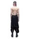 (ͽ)89ͽ/JULIUSꥦ/WOOL/VISCOSE CREPE TROUSERS4/BLACK
