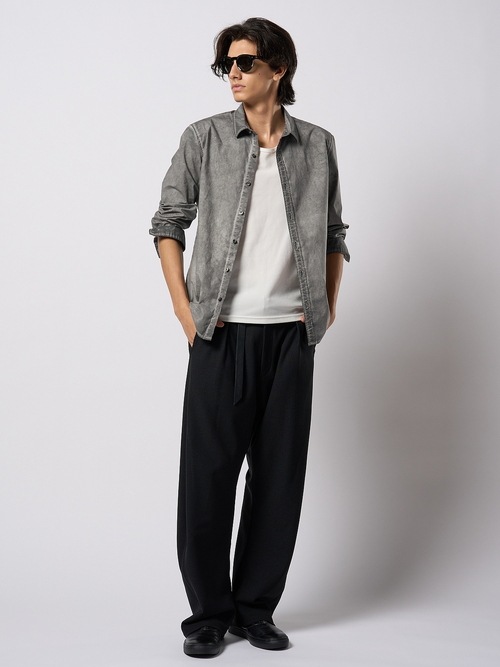 (ͽ���ʡ�2��3������ͽ��/wjk�����֥른��������/dyed regular shirt/d.gray