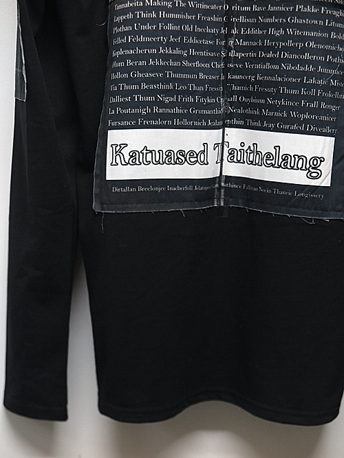 �㴰���nude:masahiko maruyama ���̡���:�ޥ��ҥ��ޥ���/LONG SLEEVE T SHIRT w/PRINTED PATCHES/Black