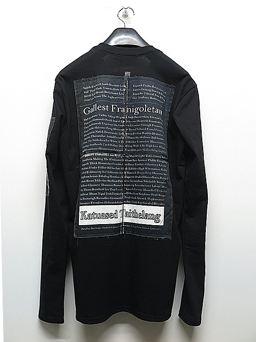 �㴰���nude:masahiko maruyama ���̡���:�ޥ��ҥ��ޥ���/LONG SLEEVE T SHIRT w/PRINTED PATCHES/Black
