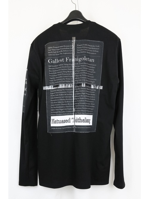 �㴰���nude:masahiko maruyama ���̡���:�ޥ��ҥ��ޥ���/LONG SLEEVE T SHIRT w/PRINTED PATCHES/Black