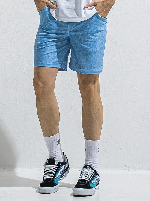 (ͽ���ʡ�6��7������ͽ��/40TH RESOUND CLOTHING���ꥵ����ɥ���������/SEMI LOOSE FIT RUSH DENIM SHORTS/LIND