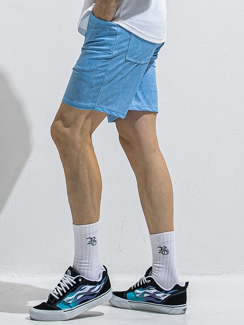 (ͽ���ʡ�6��7������ͽ��/40TH RESOUND CLOTHING���ꥵ����ɥ���������/SEMI LOOSE FIT RUSH DENIM SHORTS/LIND