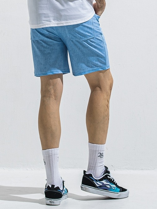 (ͽ���ʡ�6��7������ͽ��/40TH RESOUND CLOTHING���ꥵ����ɥ���������/SEMI LOOSE FIT RUSH DENIM SHORTS/LIND