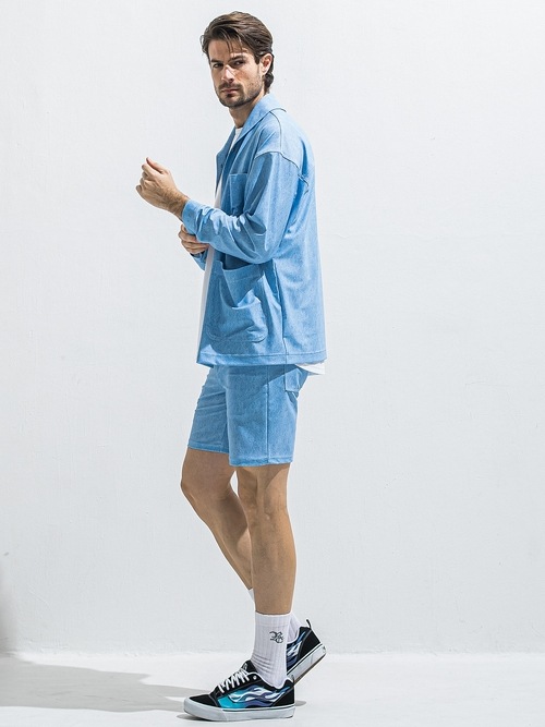 (ͽ���ʡ�6��7������ͽ��/40TH RESOUND CLOTHING���ꥵ����ɥ���������/SEMI LOOSE FIT RUSH DENIM SHORTS/LIND