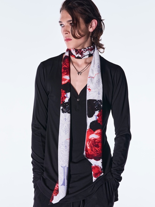 (ͽ���ʡ�9������10������ͽ��/kiryuyrik������奦����奦/Goth Flora Suede Satin Stoal/White