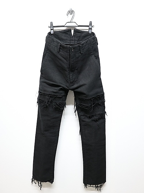 nude:masahiko maruyama ̡:ޥҥޥ/Cotton Double Cloth GARMENT DYED PANTS/Black.